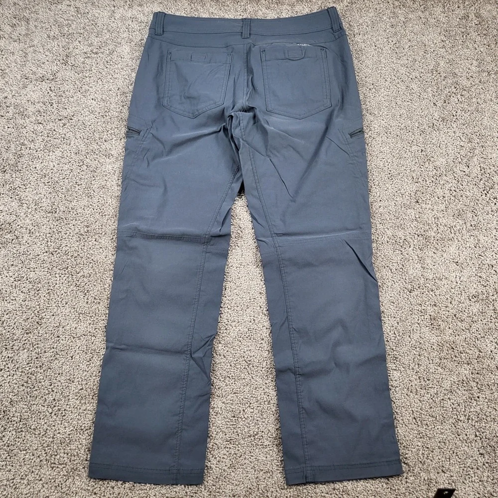 Eddie Bauer First Ascent Guide Pro Pants Mens 35x32 Gray Blue Hiking Nylon